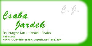 csaba jardek business card